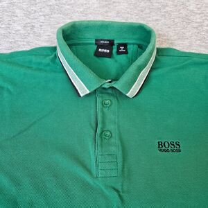 Hugo Boss Men’s Regular Fit Polo Shirt In Green Size Large Preppy normcore